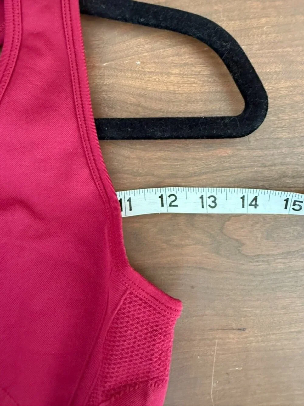 AYBL Seamless Sports Bra Red Racerback Activewear Gym Top Size S - Picture 3 of 5